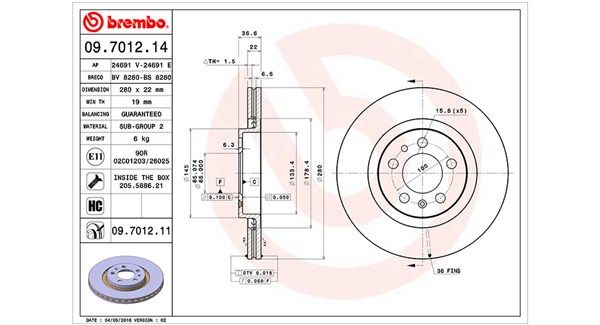 MAGNETI MARELLI Тормозной диск 360406049500